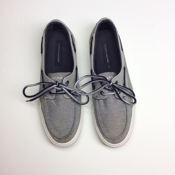 Tommy Hilfiger Gray Topsiders Boat Shoes Men’s 8.5 - Picture 8 of 8